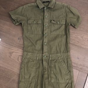 OBEY BUTTON UP ROMPER